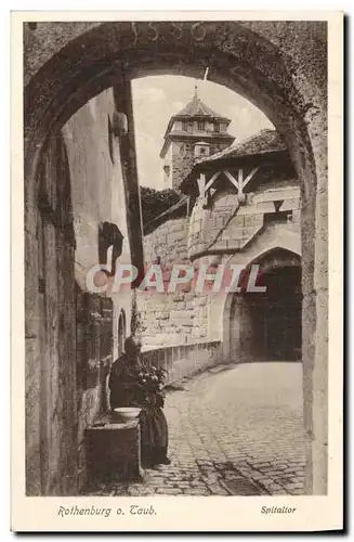 Cartes postales Rothenburg Laub Spitaltor