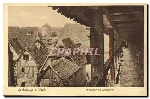 Cartes postales Rothenburg Laub Wallgang am Klingentor