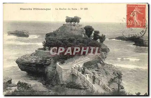 Cartes postales Biarritz Pittoresque Le Rocher du Basta