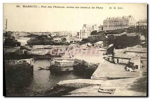 Ansichtskarte AK Biarritz Port des Pecheurs entree des Bateaux de Peche