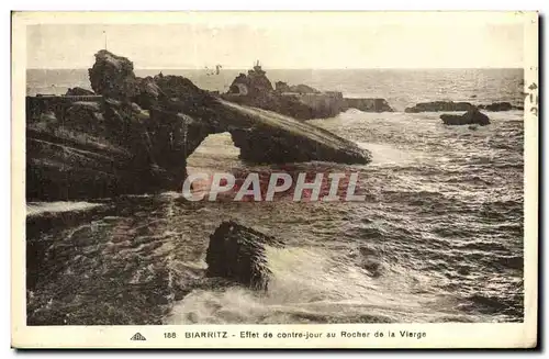 Cartes postales Biarritz Effet de Contre Jour au Rocher de la Vierge