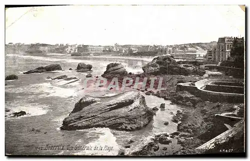 Cartes postales Biarritz Vue Generale de la Plage