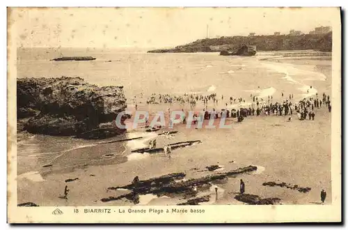 Ansichtskarte AK Biarritz La Grande Plage a Maree basse