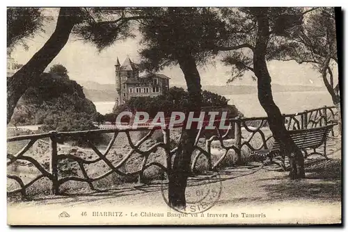 Cartes postales Biarritz Le Chateau Basque Vu a Travers Les Tamaris