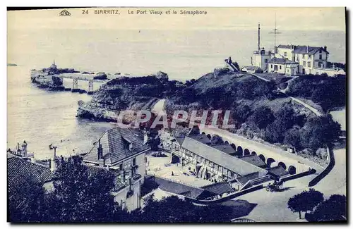 Ansichtskarte AK Biarritz Le Port Vieux et le Semaphore