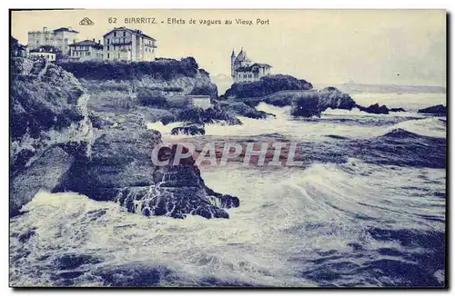 Cartes postales Biarritz Effets de Vagues au Vieux Port