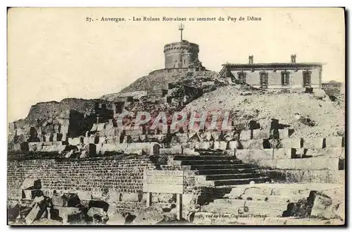 Cartes postales L Auvergne Les Ruines Romaines Au Sommet du Pay de Dome