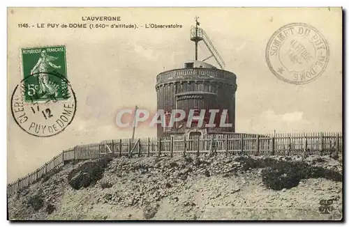 Cartes postales L Auvergne Le Puy de Dome L Observatoire