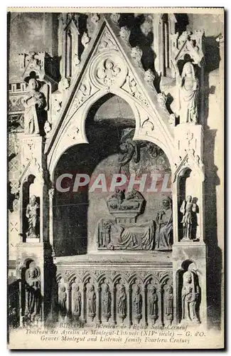Ansichtskarte AK Billom Interieur de l Eglise Saint Cerneuf Tombeau des Aycelin de Montegut Listenois