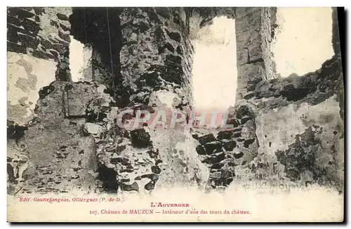 Cartes postales Chateau de Mauzun Interieur d Une des Tours du Chateau