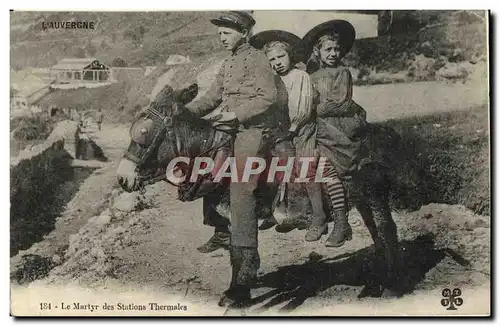 Cartes postales Le Martyr des Stations Thermales Enfants sur un ane