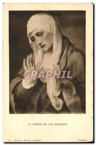 Cartes postales La Virgen De Los Dolores Tiziano