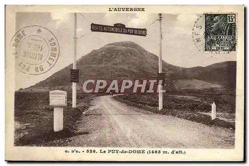 Cartes postales Le Puy De Dome Route automobile