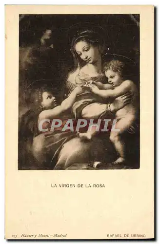 Ansichtskarte AK La Virgen De La Rosa Rafael de Urbino