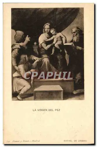 Cartes postales La Virgen Del Pez Rafael de Urbino