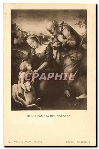 Cartes postales Sacra Familia Del Cordero Rafael de Urbino