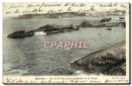 Ansichtskarte AK Biarritz Vue De La Cote Prise Du Rocher de la vierge