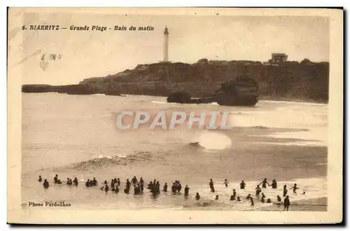 Cartes postales Biarritz Grande Plage Bain Du Matin