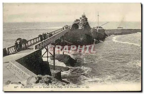 Cartes postales Biarritz Lre Rocher De La Vierge Et La Passereile