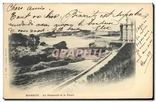 Cartes postales Biarritz La Passerelle Et Le Phare