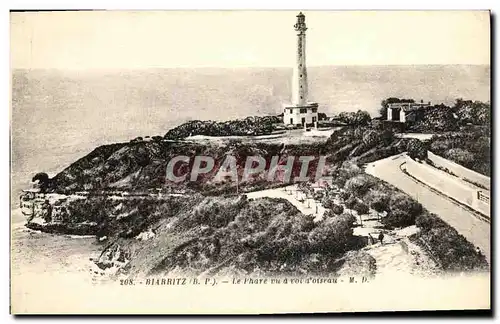 Cartes postales Biarritz Le Phare vu a Vol D Oiseau