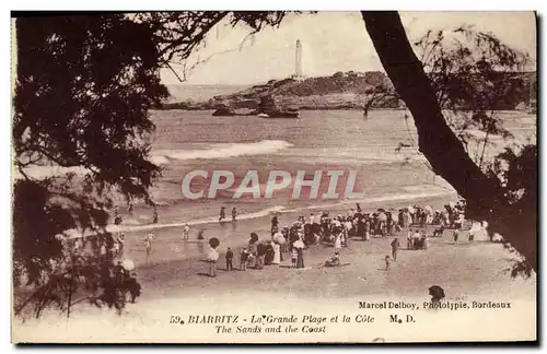 Cartes postales Biarritz La Grand Plage Et La Cote