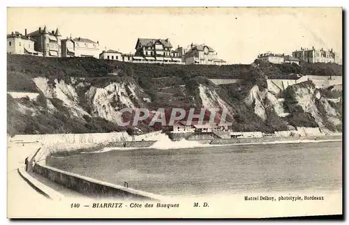 Cartes postales Biarritz Cote Des Basques