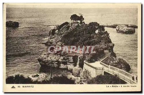 Cartes postales Biarritz Le Basta a maree haute