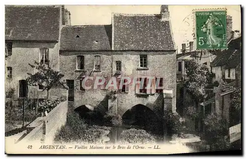 Ansichtskarte AK Argentan Vieilles Maisons Sur Le Bras de L Orne