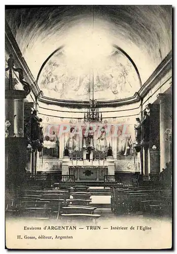 Ansichtskarte AK Environs d Argentan Trun Interieur de l eglise