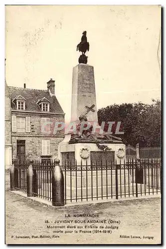 Ansichtskarte AK Juvigny Sous Andaine Monument Eleve aux enfants de Juvigny morts poiur la France Militaria