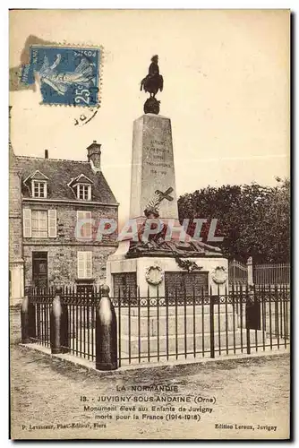 Cartes postales Juvigny Sous Andaine Monument Eleve aux enfants de Juvigny morts poiur la France Militaria