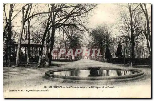 Cartes postales Alencon Les Promenades Le Kiosque et Le Bassin