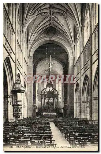 Cartes postales Alencon Interieur De L Eglise Notre Dame Christ