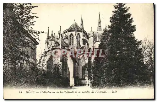 Ansichtskarte AK Sees L Abside de la Cathedrale et le jardin de l eveche