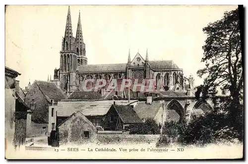 Cartes postales Sees La Cathedrale Vue Prise De L abreuvoir