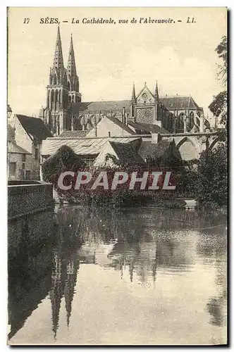 Cartes postales Sees La Cathedrale Vue De L Abreuvoir