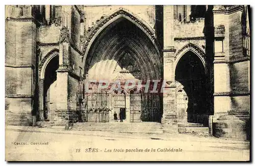 Cartes postales Sees Les Trois Porches De La Cathedrale