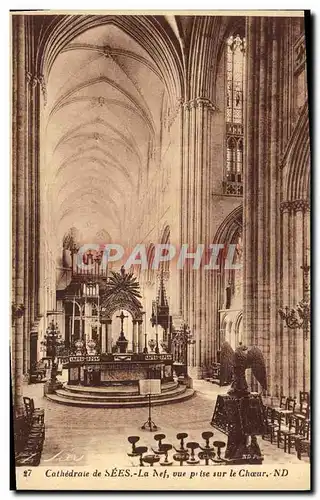 Ansichtskarte AK Cathedrale de Sees La Nef Vue Prise Sur Le Choeur