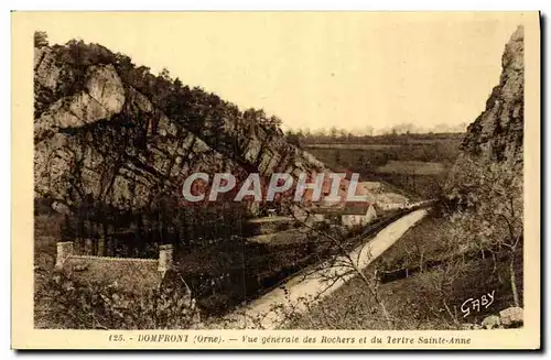 Ansichtskarte AK Domfront Vue Generale Des Rochers Et Du Tertre Sainte Anne