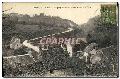 Cartes postales Domfront Vue Prise Du Pont De Caen Route De Flers