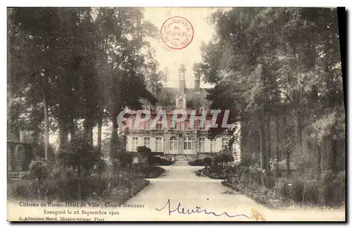 Cartes postales Chateau De Flers Hotel De Ville Cour D Honneur Inaugure le 28 septembre 1902