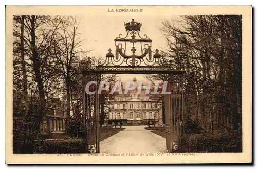 Ansichtskarte AK Flers Grille du Chateau Et L Hotel De Ville