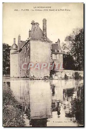Cartes postales Flers Le Chateau et le petit etang