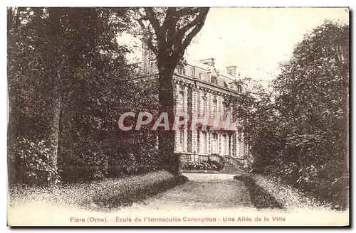 Cartes postales Flers Ecole de l Immaculee Conception Une allee de la Villa