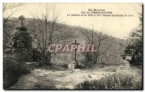 Ansichtskarte AK En Morvan La Pierre Qui Vire Le Calvaire Et Les Stations Du Chemin de CRoix