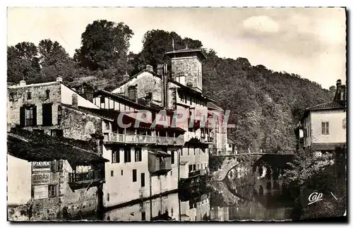 Cartes postales moderne St Jean Pied De Port Maisons Basques Sur La Nive Et le pont d Espagne