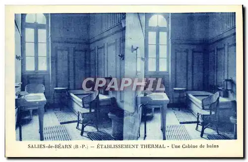 Cartes postales Salies De Bearn Etablissement Thermal Une Cabine De Bains