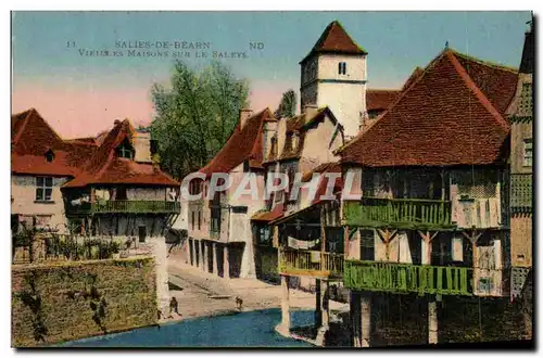 Cartes postales Salies De Bearn Viellies Maisons Sur Le Saleys