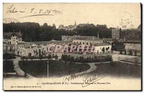 Cartes postales Salies De Bearn Etablissement Thermal et Nouveau Parc